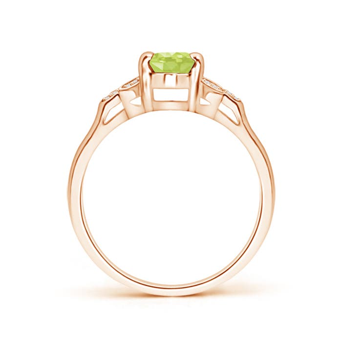 A - Peridot / 0.95 CT / 14 KT Rose Gold