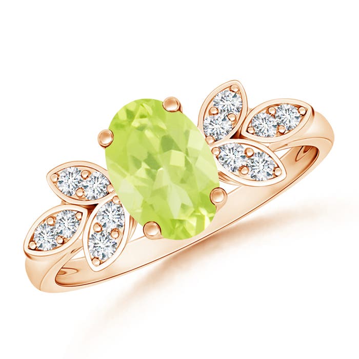 A - Peridot / 1.47 CT / 14 KT Rose Gold