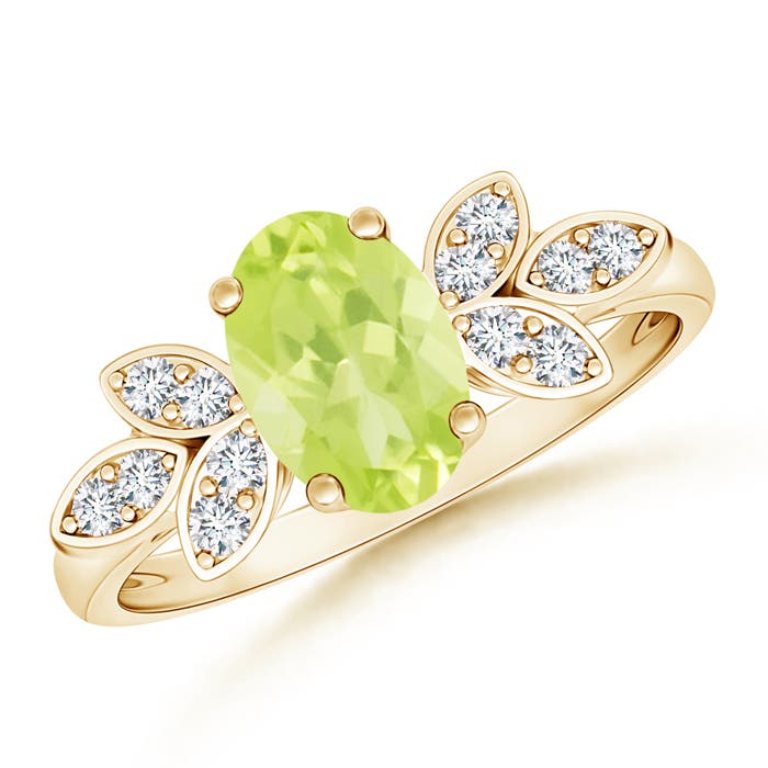 A - Peridot / 1.47 CT / 14 KT Yellow Gold