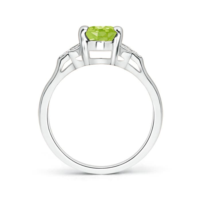 AA - Peridot / 1.47 CT / 14 KT White Gold