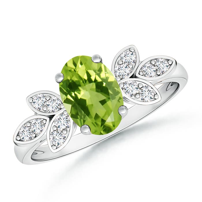 AAA - Peridot / 1.47 CT / 14 KT White Gold