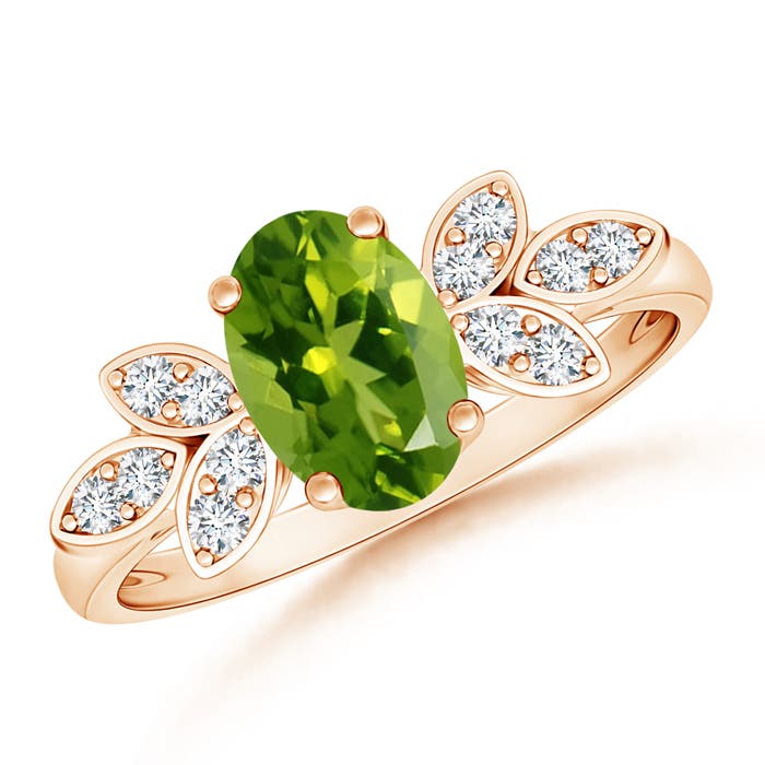 AAAA - Peridot / 1.47 CT / 14 KT Rose Gold