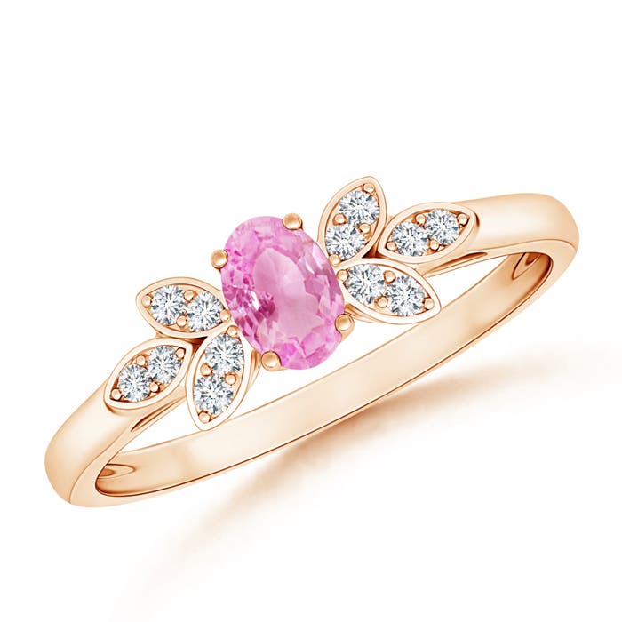 A - Pink Sapphire / 0.36 CT / 14 KT Rose Gold