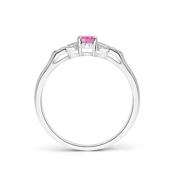 A - Pink Sapphire / 0.36 CT / 14 KT White Gold