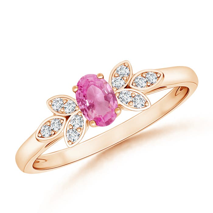 AA - Pink Sapphire / 0.36 CT / 14 KT Rose Gold