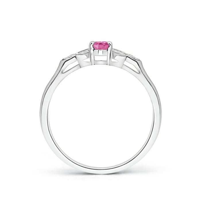 AA - Pink Sapphire / 0.36 CT / 14 KT White Gold