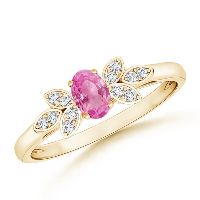 AA - Pink Sapphire / 0.36 CT / 14 KT Yellow Gold