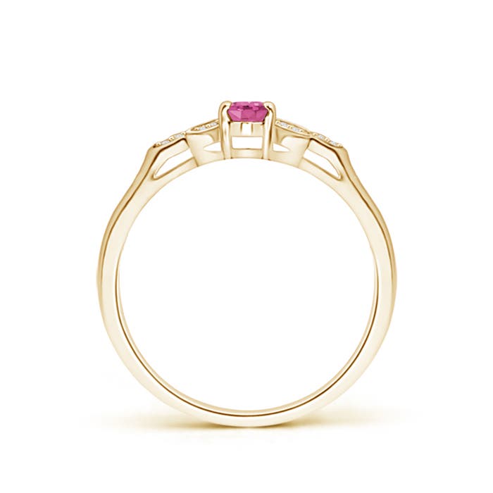 AAA - Pink Sapphire / 0.36 CT / 14 KT Yellow Gold