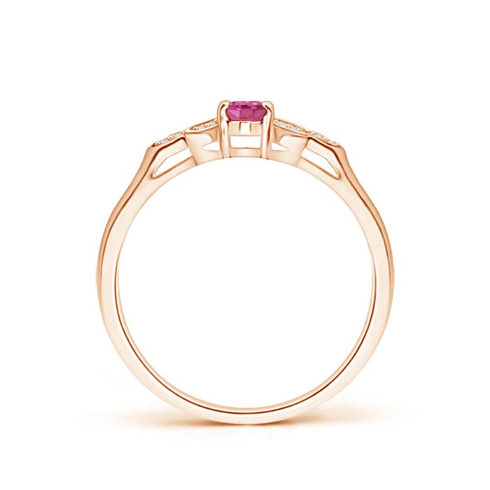 AAAA - Pink Sapphire / 0.36 CT / 14 KT Rose Gold