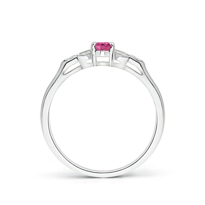 AAAA - Pink Sapphire / 0.36 CT / 14 KT White Gold