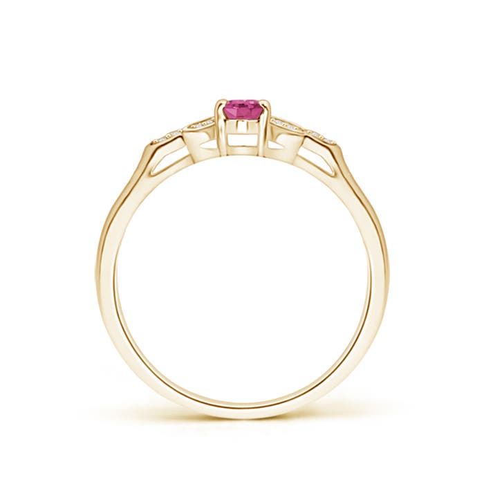 AAAA - Pink Sapphire / 0.36 CT / 14 KT Yellow Gold