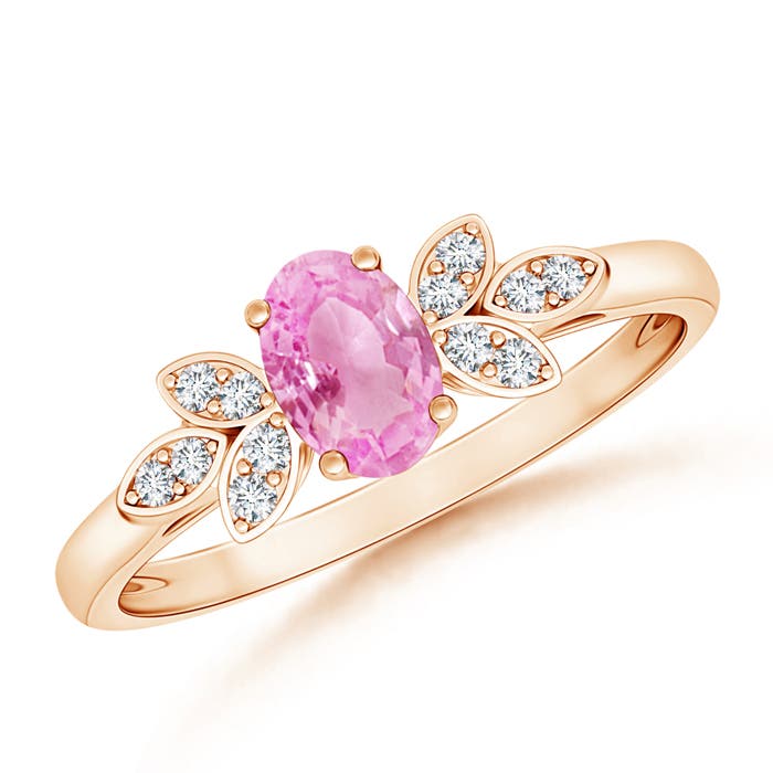 A - Pink Sapphire / 0.61 CT / 14 KT Rose Gold