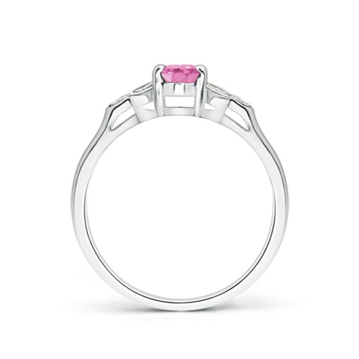 A - Pink Sapphire / 0.61 CT / 14 KT White Gold