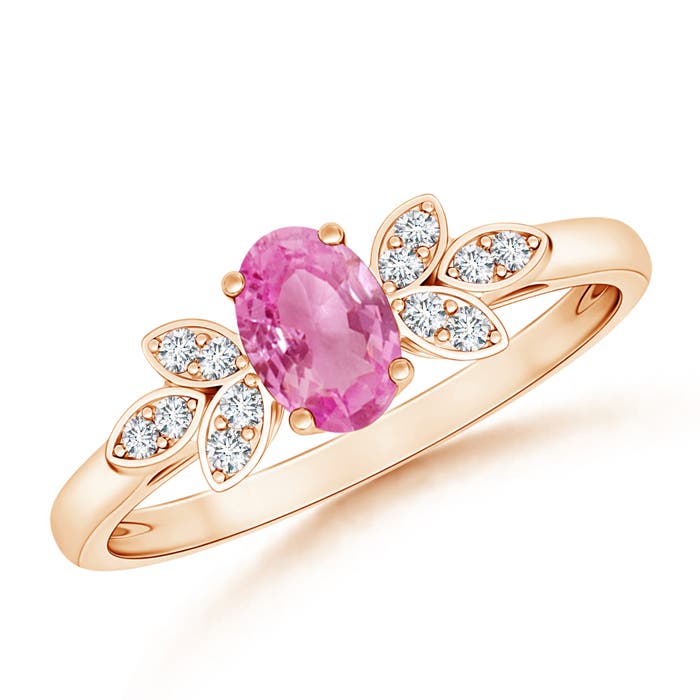 AA - Pink Sapphire / 0.61 CT / 14 KT Rose Gold