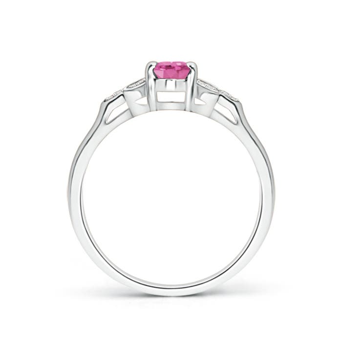 AA - Pink Sapphire / 0.61 CT / 14 KT White Gold