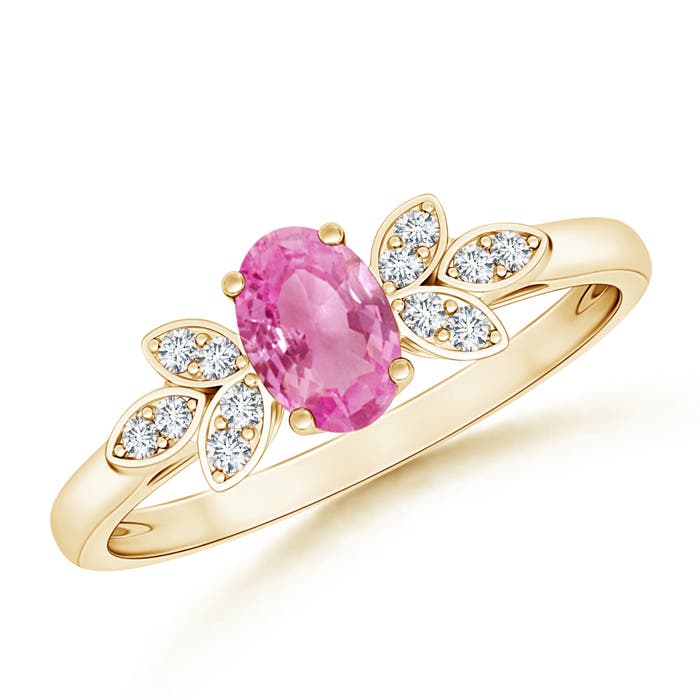 AA - Pink Sapphire / 0.61 CT / 14 KT Yellow Gold