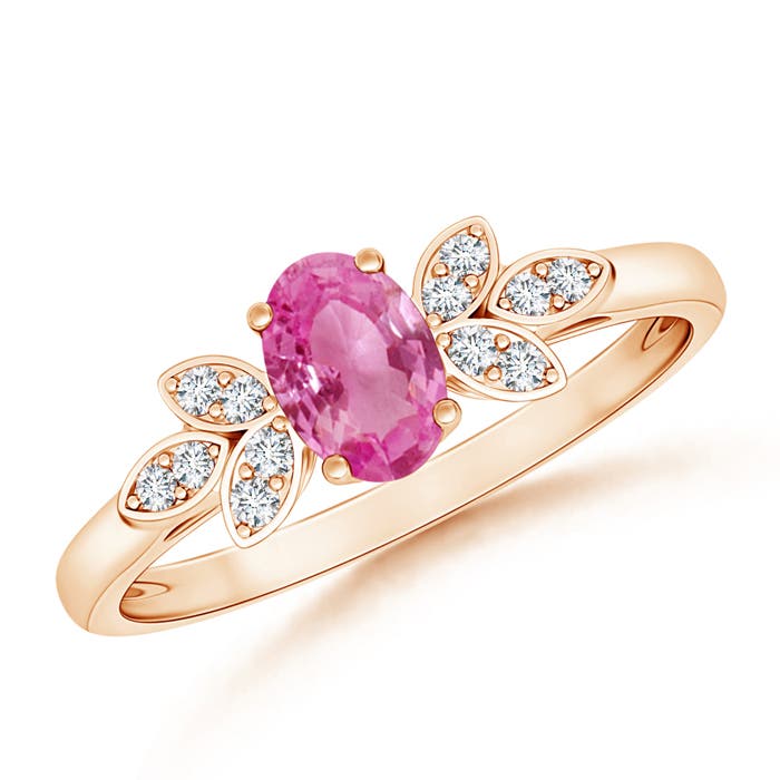 AAA - Pink Sapphire / 0.61 CT / 14 KT Rose Gold