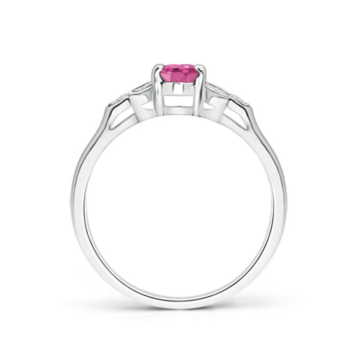 AAA - Pink Sapphire / 0.61 CT / 14 KT White Gold