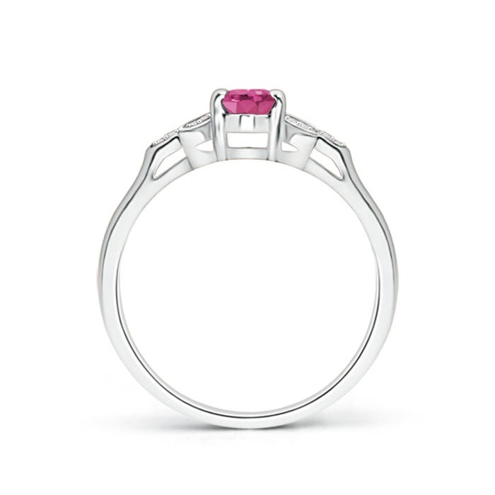 AAAA - Pink Sapphire / 0.61 CT / 14 KT White Gold