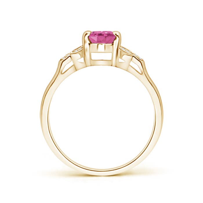 AAA - Pink Sapphire / 0.95 CT / 14 KT Yellow Gold