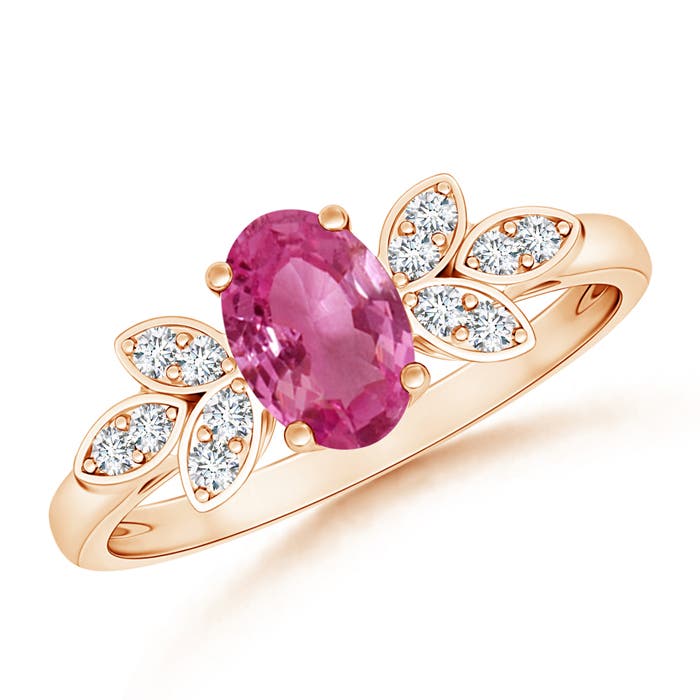 AAAA - Pink Sapphire / 0.95 CT / 14 KT Rose Gold