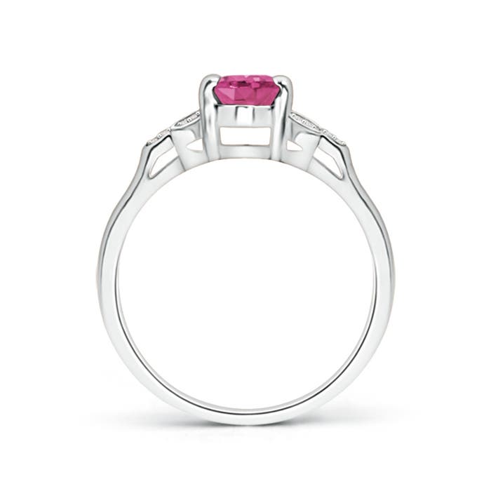 AAAA - Pink Sapphire / 0.95 CT / 14 KT White Gold