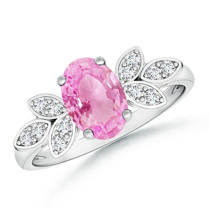 A - Pink Sapphire / 1.57 CT / 14 KT White Gold