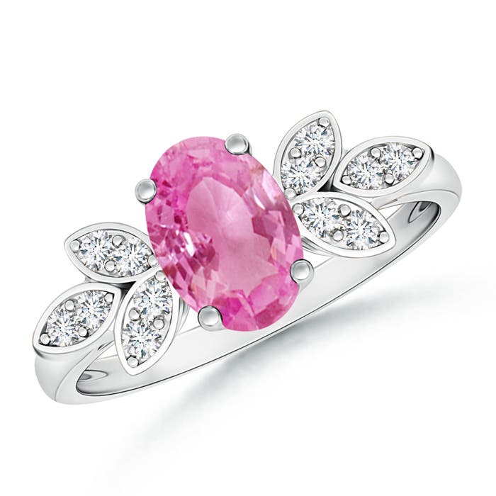 AA - Pink Sapphire / 1.57 CT / 14 KT White Gold