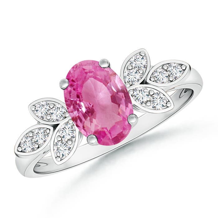 AAA - Pink Sapphire / 1.57 CT / 14 KT White Gold