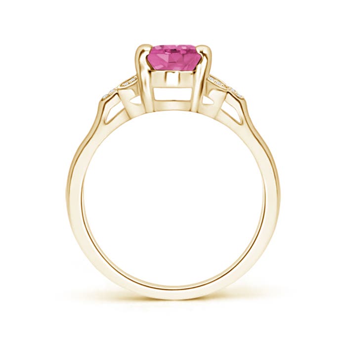 AAA - Pink Sapphire / 1.57 CT / 14 KT Yellow Gold