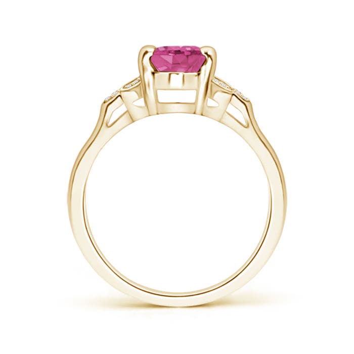 AAAA - Pink Sapphire / 1.57 CT / 14 KT Yellow Gold