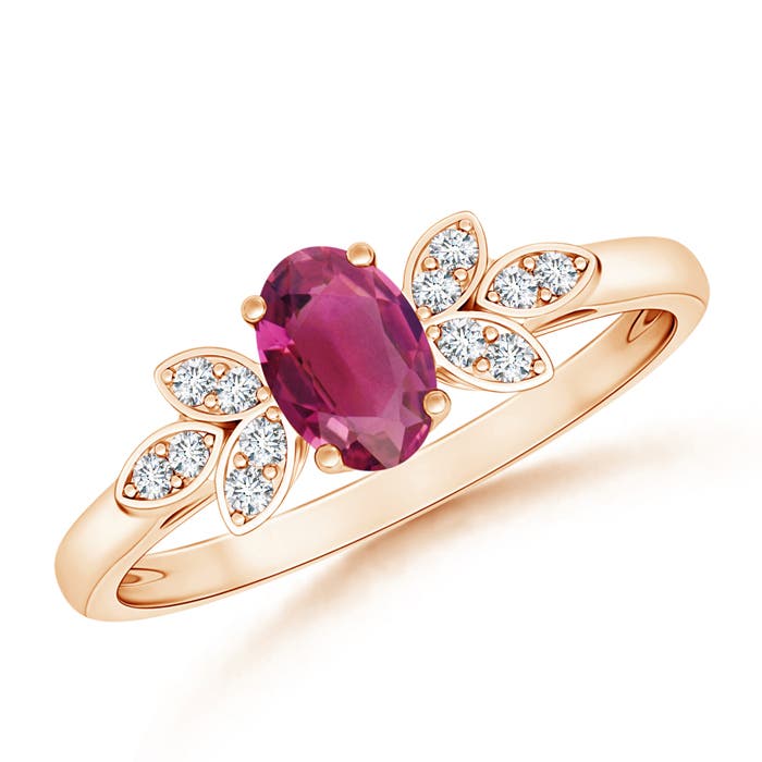 Kingdom Pink Tourmaline Ring 2.98ct in 18ct Rose Gold - Baguette Cut,  Rubover Set | Pragnell