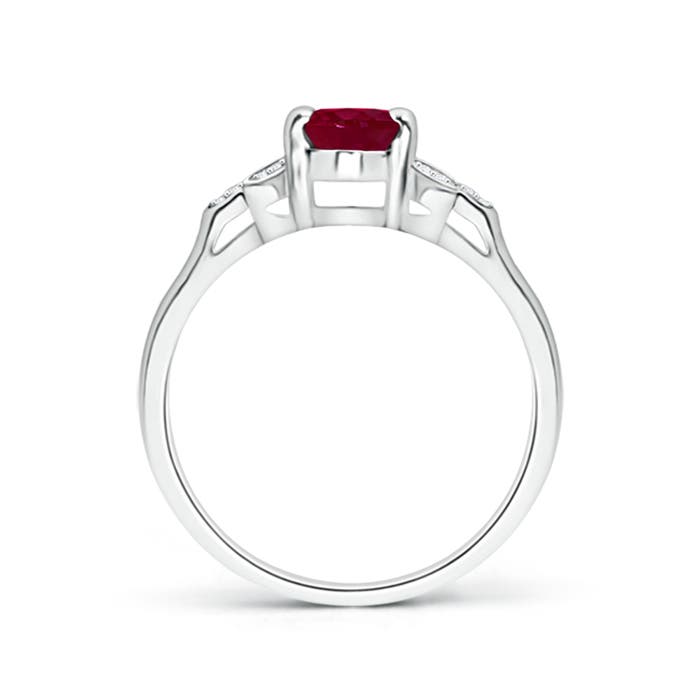 A - Ruby / 1.1 CT / 14 KT White Gold