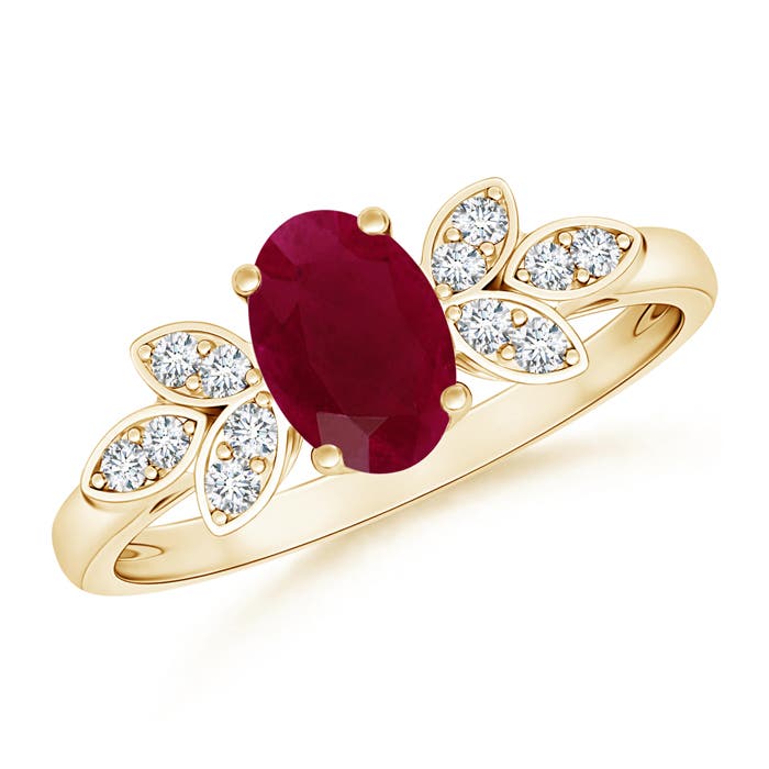 A - Ruby / 1.1 CT / 14 KT Yellow Gold