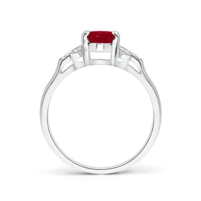 AA - Ruby / 1.1 CT / 14 KT White Gold