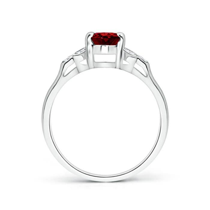 AAAA - Ruby / 1.1 CT / 14 KT White Gold