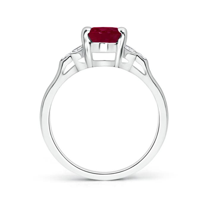 A - Ruby / 1.37 CT / 14 KT White Gold