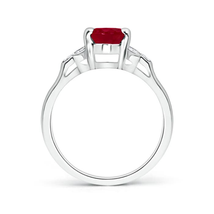 AA - Ruby / 1.37 CT / 14 KT White Gold