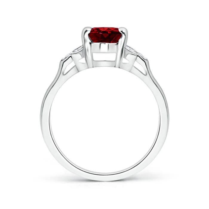 AAAA - Ruby / 1.37 CT / 14 KT White Gold