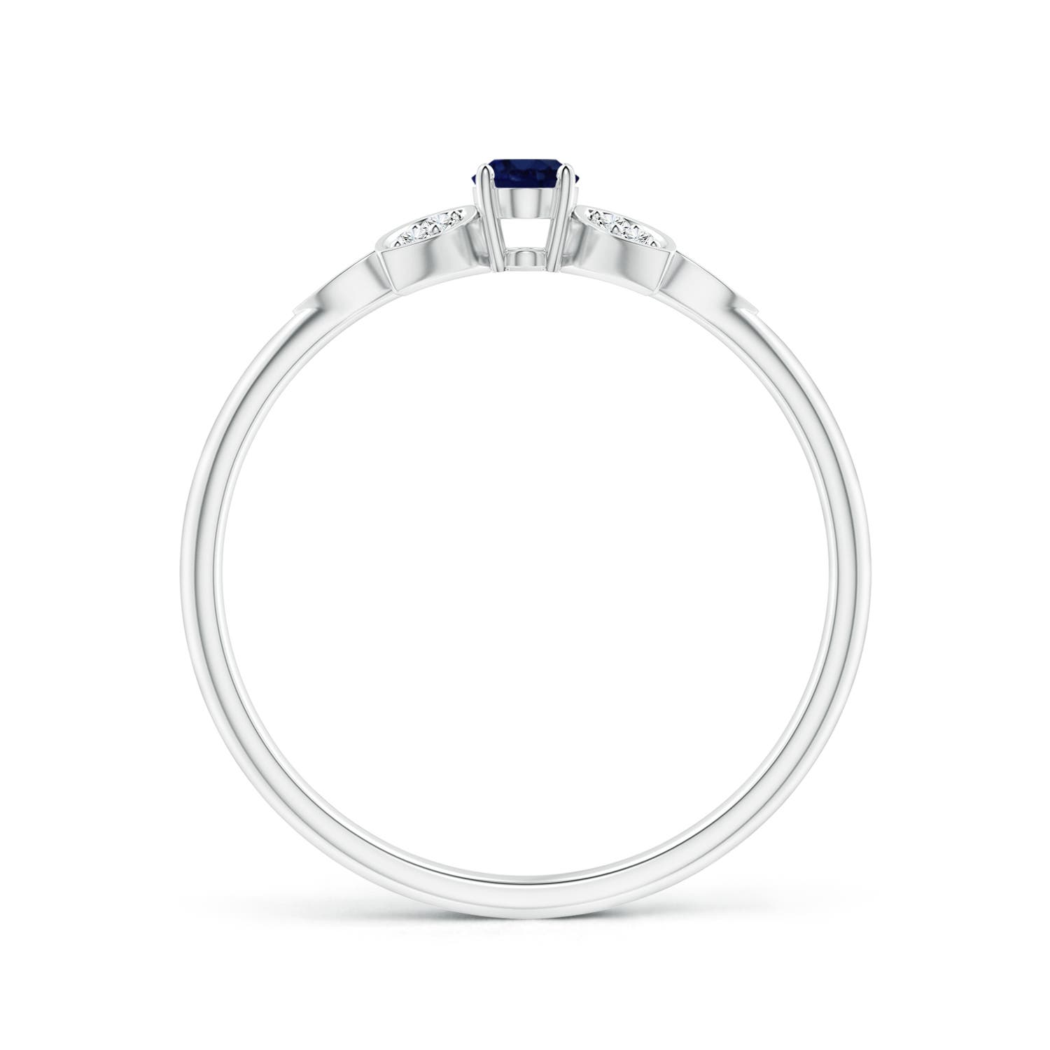 A - Blue Sapphire / 0.36 CT / 14 KT White Gold