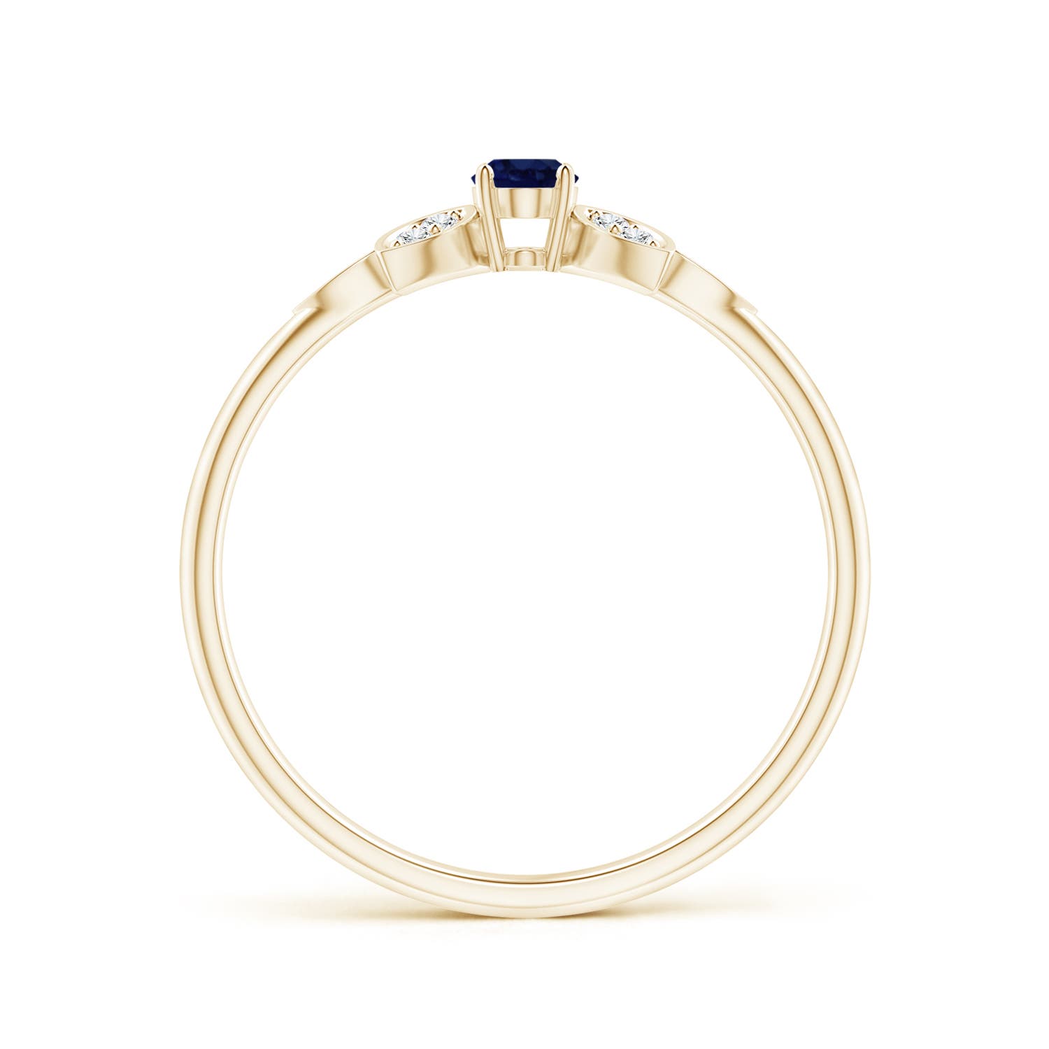 A - Blue Sapphire / 0.36 CT / 14 KT Yellow Gold