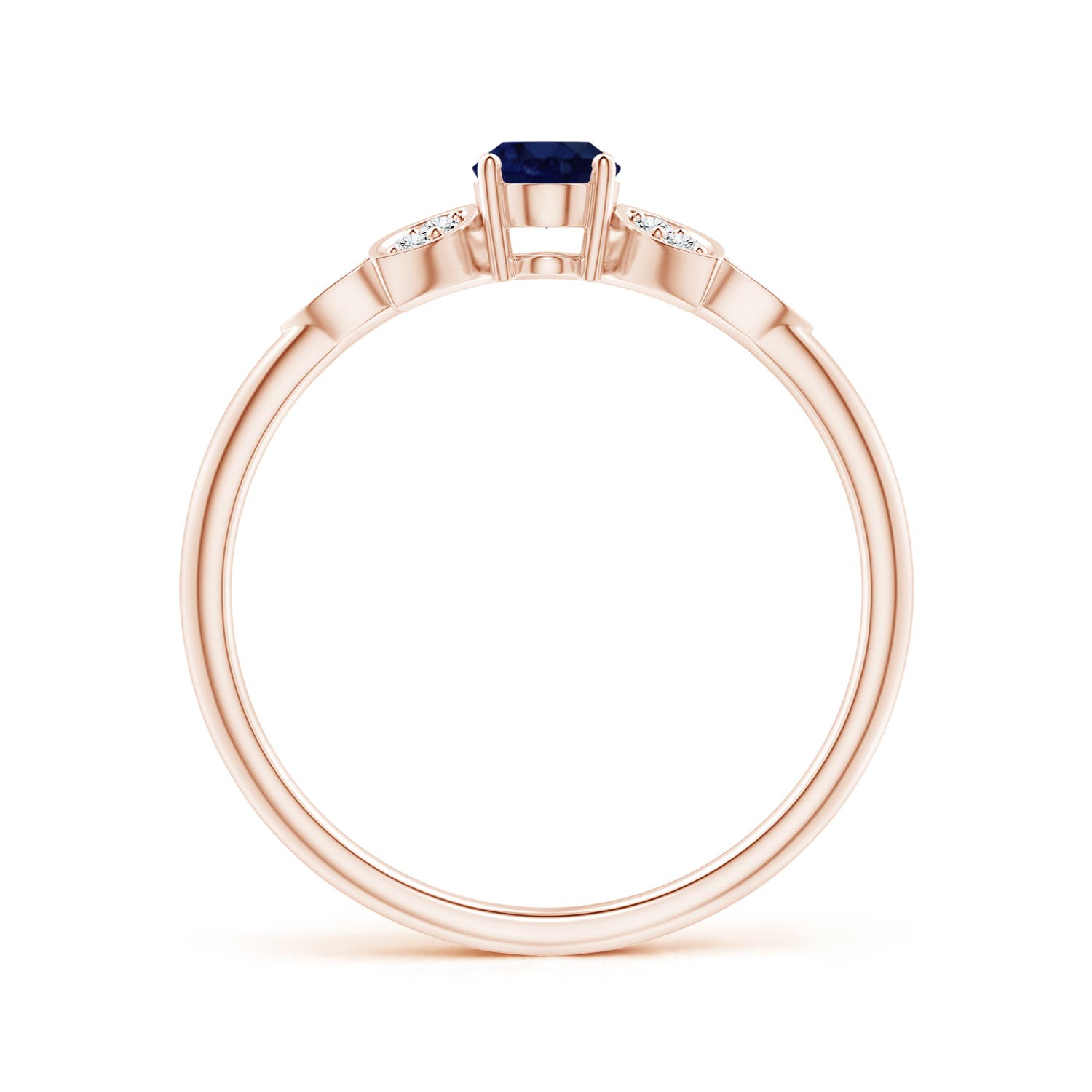 A - Blue Sapphire / 0.66 CT / 14 KT Rose Gold