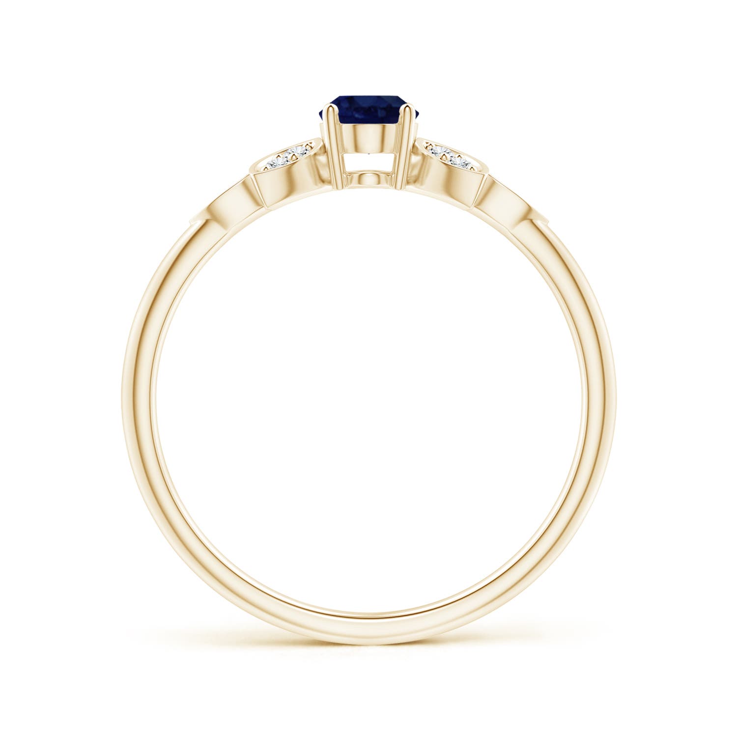 A - Blue Sapphire / 0.66 CT / 14 KT Yellow Gold