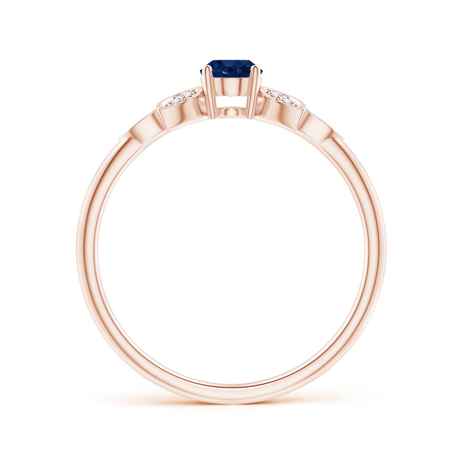 AA - Blue Sapphire / 0.66 CT / 14 KT Rose Gold