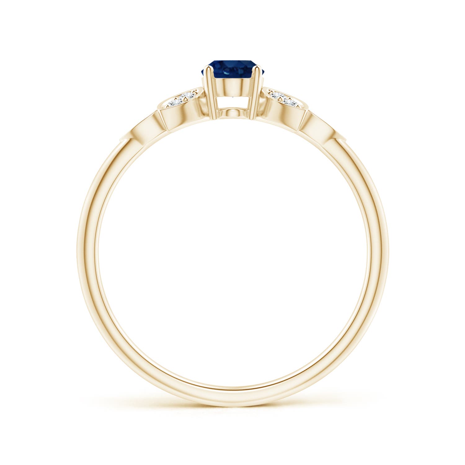 AA - Blue Sapphire / 0.66 CT / 14 KT Yellow Gold