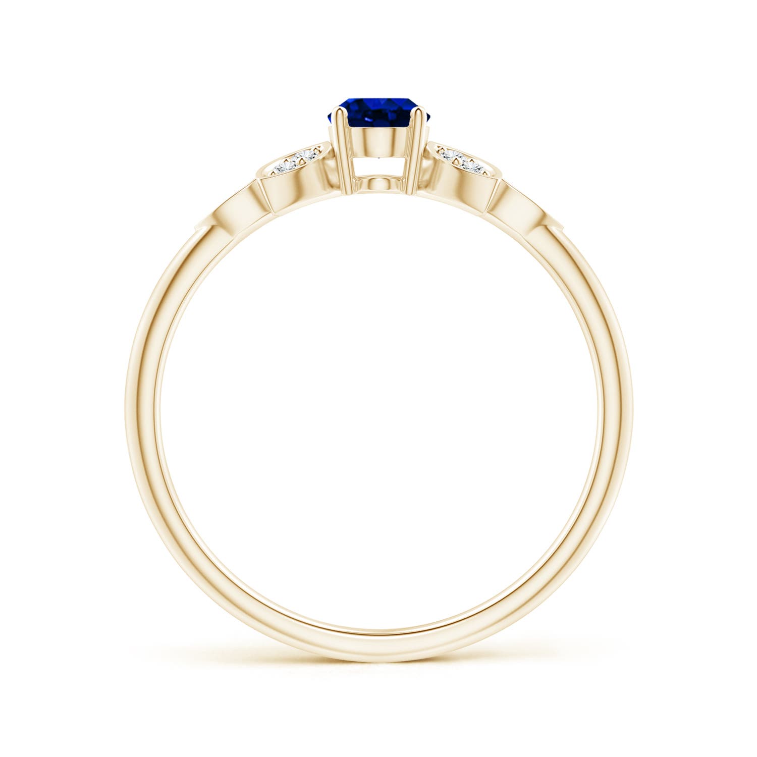 AAAA - Blue Sapphire / 0.66 CT / 14 KT Yellow Gold