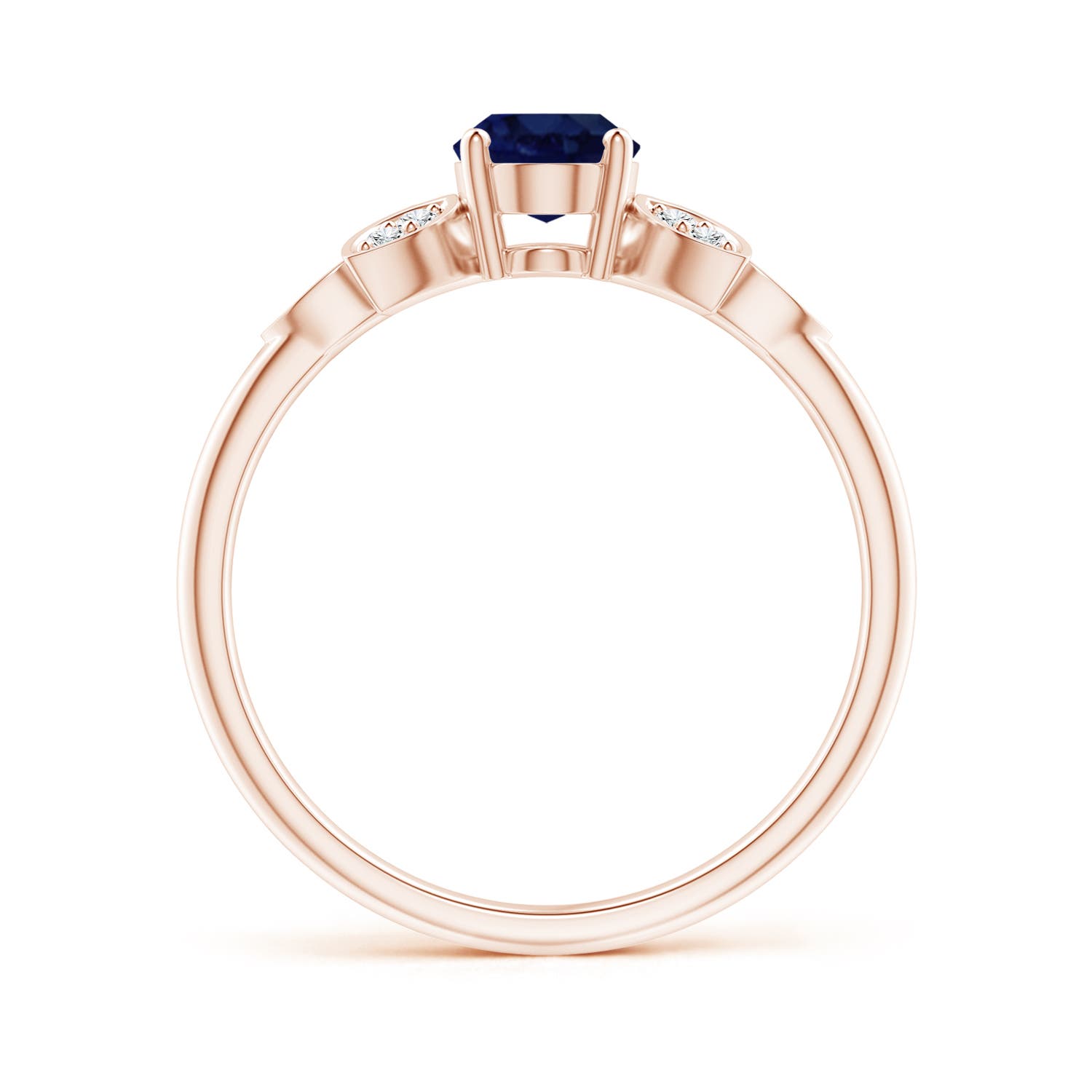 A - Blue Sapphire / 0.95 CT / 14 KT Rose Gold