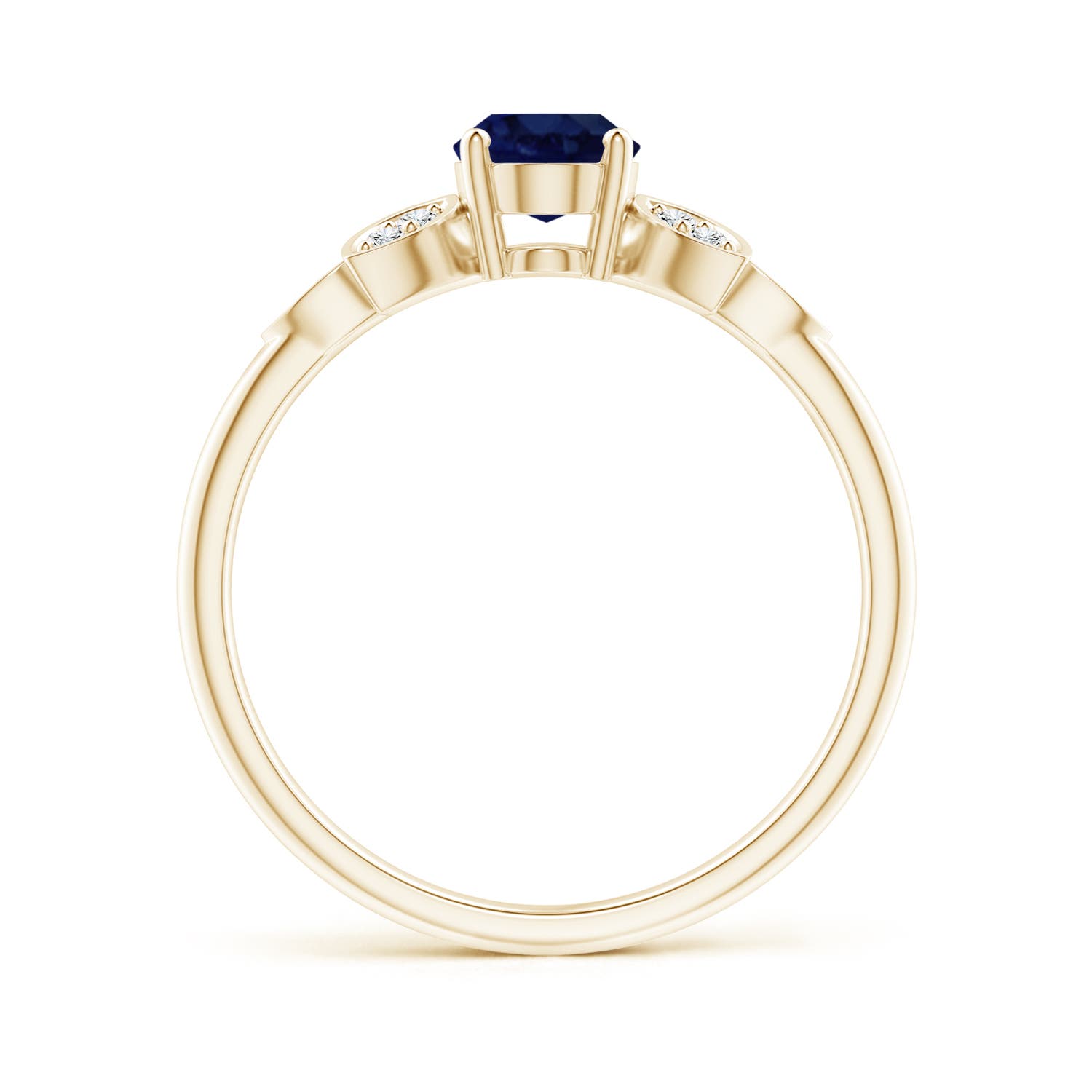 A - Blue Sapphire / 0.95 CT / 14 KT Yellow Gold