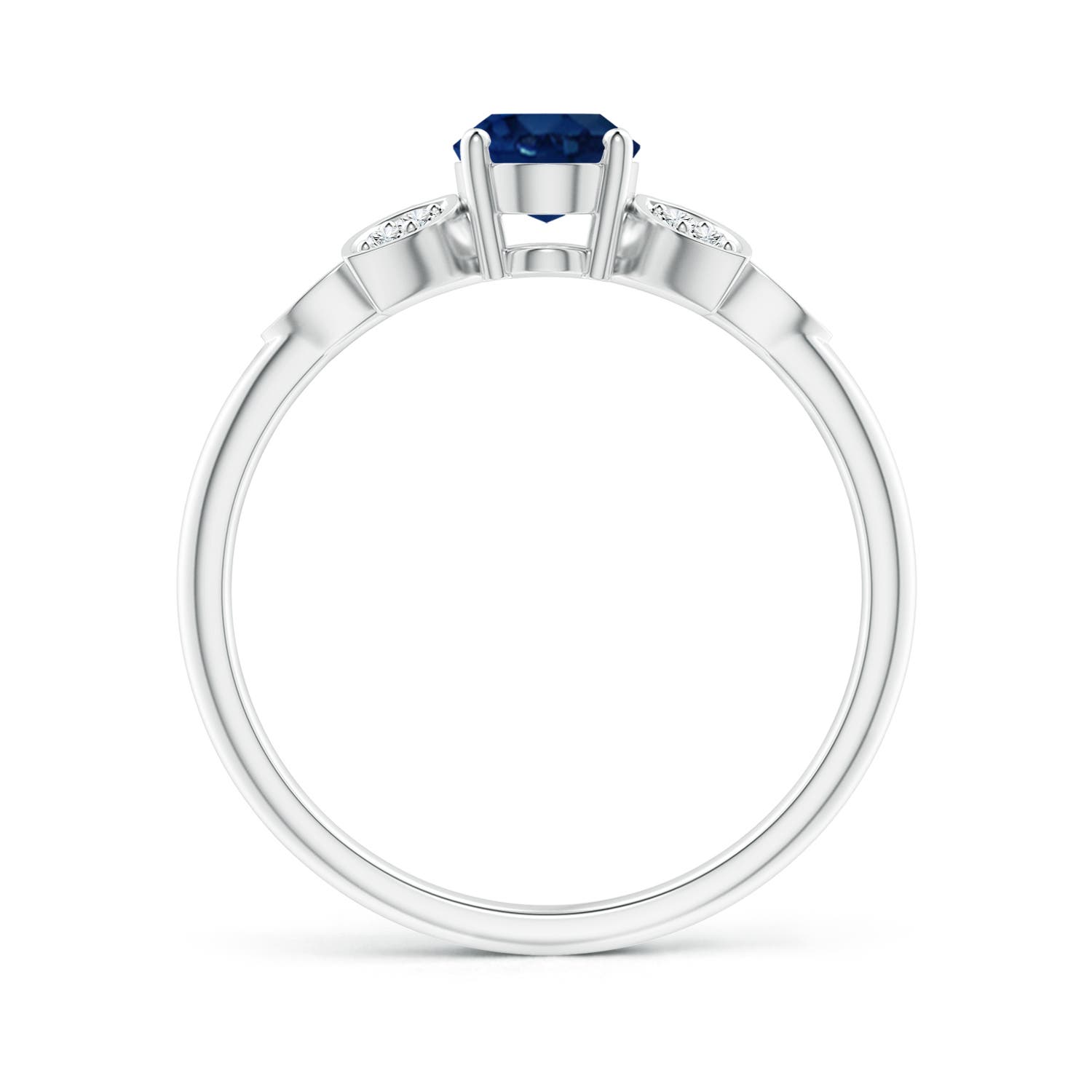 AA - Blue Sapphire / 0.95 CT / 14 KT White Gold