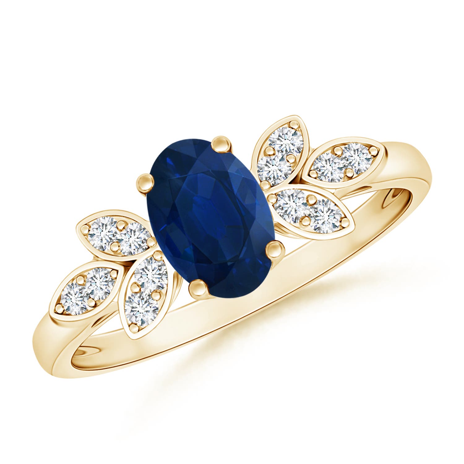 AA - Blue Sapphire / 0.95 CT / 14 KT Yellow Gold